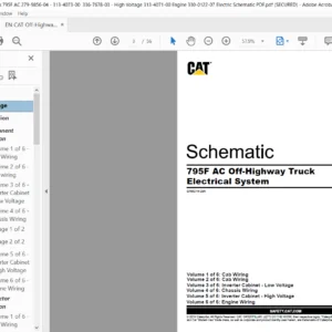 EN CAT Off-Highway Truck 795F AC Off-Highway Truck Electric System Schematic Manual