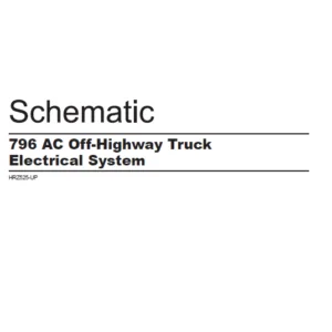 EN CAT Off-Highway Truck 796 AC Off-Highway Truck Electrical System Schematic Manual - PDF DOWNLOAD