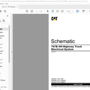 EN CAT Off-Highway Truck 797B Off-Highway Truck Electrical System Schematic Manual