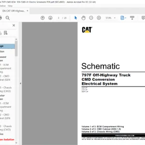 EN CAT Off-Highway Truck 797F Off-Highway Truck CMD Conversion Electric System Schematic Manual - PDF DOWNLOAD