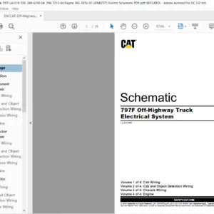 EN CAT Off-Highway Truck 797F Off-Highway Truck Electric System Schematic Manual - PDF DOWNLOAD