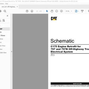 EN CAT Off-Highway Truck C175 Engine Retrofit for 797 and 797B Off-Highway Truck Electrical System Schematic Manual