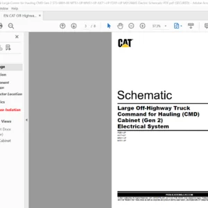 EN CAT Off-Highway Truck Large Off-Highway Truck Command for Hauling (CMD) Cabinet (Gen 2) Electrical System Schematic Manual