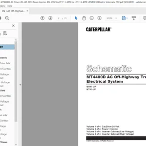 EN CAT Off-Highway Truck MT4400D AC Off-Highway Truck Electrical System Schematic Manual - PDF DOWNLOAD