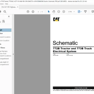 EN CAT Off-Highway Truck772B Tractor and 773B Truck Electrical System Schematic Manual - PDF DOWNLOAD
