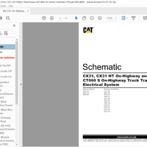 EN CAT Off-Highway TruckCX31, CX31 HT On-Highway and CT660 S On-Highway Truck Transmission Electrical System Schematic Manual - PDF DOWNLOAD
