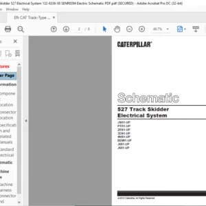 EN CAT Track Type 527 Track Skidder Electrical System Schematic Manual - PDF DOWNLOAD