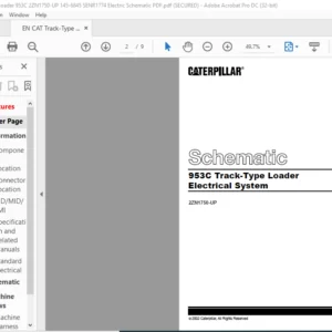 EN CAT Track Type 953C Track-Type Loader Electrical System Schematic Manual - PDF DOWNLOAD