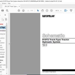 EN CAT Track Type D10T2 Track-Type Tractor Hydraulic System Schematic Manual - PDF DOWNLOAD