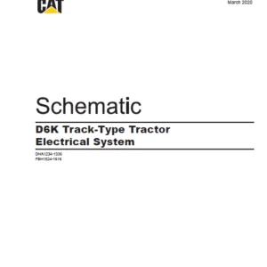 EN CAT Track Type D6K Track-Type Tractor Electrical System Schematic Manual - PDF DOWNLOAD