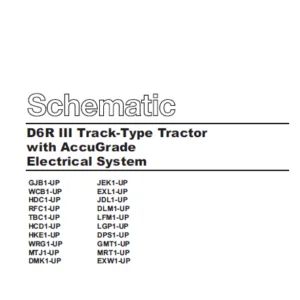 EN CAT Track Type D6R III Track-Type Tractor with AccuGrade Electrical System Schematic Manual - PDF DOWNLOAD