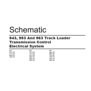 EN CAT Track Type Loader  943, 953 And 963 Track Loader Transmission Control Electrical System Schematic Manual