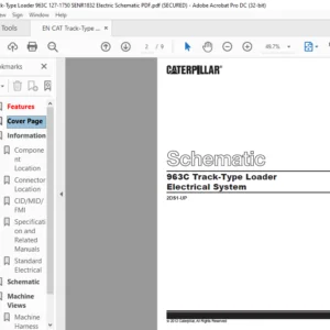 EN CAT Track Type Loader 963C Track-Type Loader Electrical System Schematic Manual - PDF DOWNLOAD