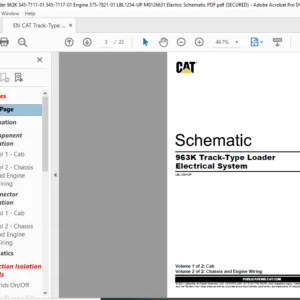 EN CAT Track-Type Loader 963K Track-Type Loader Electrical System Schematic Manual - PDF DOWNLOAD