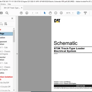 EN CAT Track-Type Loader 973K Track-Type Loader Electrical System Schematic Manual - PDF DOWNLOAD