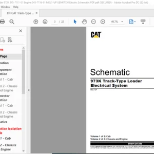 EN CAT Track-Type Loader 973K Track-Type Loader Electrical System Schematic Manual - PDF DOWNLOAD