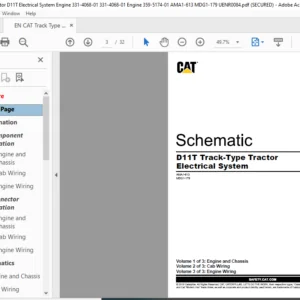 EN CAT Track-Type Loader D11T Track-Type Loader Electrical System Schematic Manual - PDF DOWNLOAD