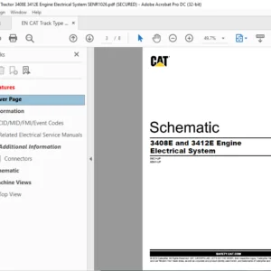 EN CAT Track-Type Tractor 3408E and 3412E Engine Electrical System Schematic Manual - PDF DOWNLOAD