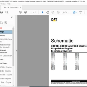 EN CAT Track-Type Tractor 35003 35000 and C32 Marine Propulsion Engine Track-Type Tractor Electrical System Schematic Manual - PDF DOWNLOAD