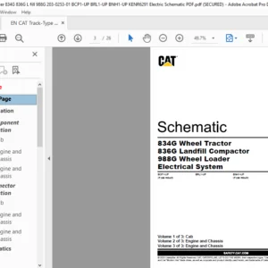 EN CAT Track-Type Tractor 834G Wheel Tractor 836G Landfill Compactor 988G Wheel Loader Electrical System Schematic Manual - PDF DOWNLOAD