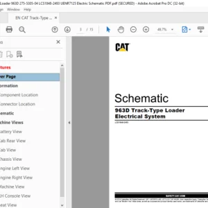 EN CAT Track Type Tractor 963D Track Type Tractor Power Train System Electrical System Schematic Manual - PDF DOWNLOAD