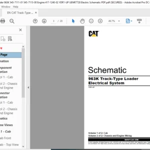EN CAT Track-Type Tractor 963K Track-Type Tractor Electrical System Schematic Manual - PDF DOWNLOAD