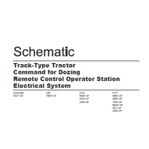 EN CAT Track Type Tractor Command for Dozing Remote Control Operator Station Electrical System Schematic Manual