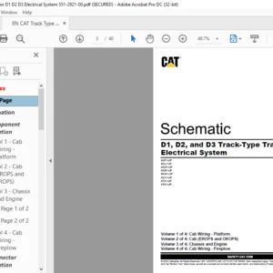 EN CAT Track-Type Tractor D1 D2 and D3 Track-Type Tractor Electrical System Schematic Manual - PDF DOWNLOAD
