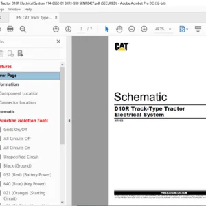 EN CAT Track-Type Tractor D10R Tractor with 3408C Engine Electrical System Schematic Manual - PDF DOWNLOAD