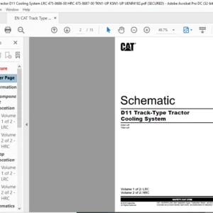 EN CAT Track Type Tractor D11 Track-Type Tractor Cooling System Electrical Schematic Manual - PDF DOWNLOAD