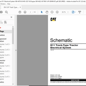 EN CAT Track Type Tractor D11 Track-Type Tractor Electrical System Schematic Manual - PDF DOWNLOAD