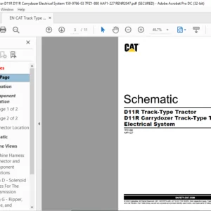 EN CAT Track-Type Tractor D11R Track-Type Tractor  D11R Carrydozer Track-Type Tractor Electrical System Schematic Manual - PDF DOWNLOAD