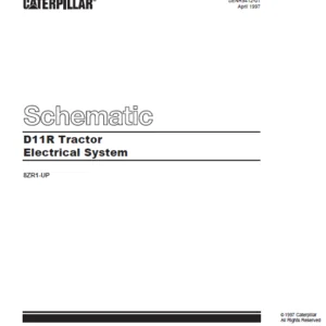 EN CAT Track Type Tractor D11R Tractor Electrical System Schematic Manual - PDF DOWNLOAD