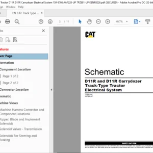 EN CAT Track Type Tractor D11R and D11R Carry dozer Track-Type Tractor Electrical System Schematic Manual - PDF DOWNLOAD