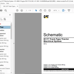 EN CAT Track Type Tractor D11T Track-Type Tractor Electrical System Schematic Manual - PDF DOWNLOAD