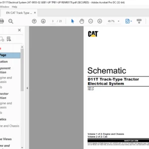 EN CAT Track-Type Tractor D11T Track-Type Tractor Electrical System Schematic Manual - PDF DOWNLOAD