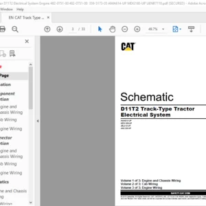 EN CAT Track Type Tractor D11T2 Track-Type Tractor Electrical System Schematic Manual - PDF DOWNLOAD