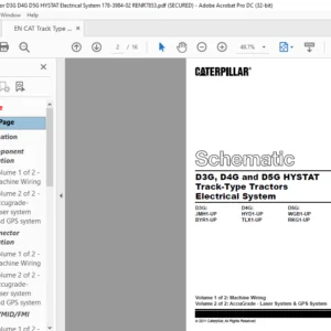 EN CAT Track-Type Tractor D3G D4G and D5G HYSTAT Track-Type Tractor Electrical System  Schematic Manual - PDF DOWNLOAD