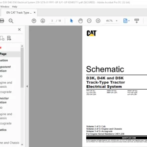 EN CAT Track-Type Tractor D3K D4K and  D5K Track-Type Tractor Electrical System  Schematic Manual - PDF DOWNLOAD