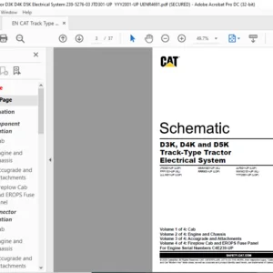 EN CAT Track-Type Tractor D3K D4K & D5K Track-Type Tractor Electrical System Schematic Manual - PDF DOWNLOAD