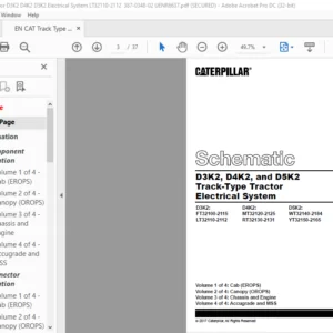 EN CAT Track-Type Tractor D3K2 D4K2 and D5K2 Electrical System Schematic Manual - PDF DOWNLOAD