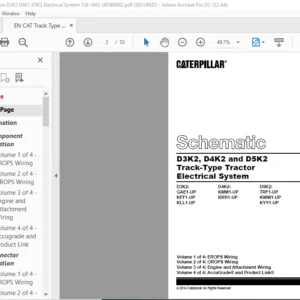 EN CAT Track-Type Tractor D3K2 D4K2 and D5K2 Track-Type Tractor Electrical System Schematic Manual - PDF DOWNLOAD