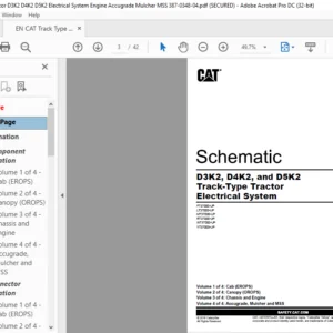 EN CAT Track-Type Tractor D3K2 D4K2 and D5K2 Track-Type Tractor Electrical System  Schematic Manual - PDF DOWNLOAD