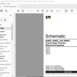 EN CAT Track Type Tractor D3K2 D4K2 and D5K2 Track-Type Tractor Electrical System Schematic Manual - PDF DOWNLOAD