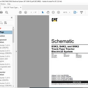 EN CAT Track-Type Tractor D3K2 D4K2 and D5K2Track-Type Tractor Electrical System Schematic Manual - PDF DOWNLOAD