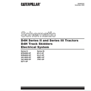 EN CAT Track-Type Tractor D4H Series II and Series III Tractors D4H Track Skidders Track-Type Tractor Electrical System  Schematic Manual - PDF DOWNLOAD
