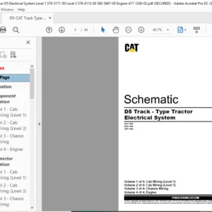 EN CAT Track-Type Tractor D5 Track-Type Tractor Electrical System Schematic Manual - PDF DOWNLOAD