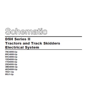 EN CAT Track Type Tractor D5H Series II Tractors and Track Skidders Electrical System Schematic Manual - PDF DOWNLOAD