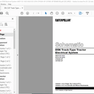 EN CAT Track-Type Tractor D5N Track Type Tractor Electrical System Schematic Manual - PDF DOWNLOAD