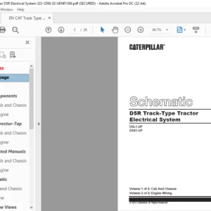 EN CAT Track-Type Tractor D5R Track-Type Tractor Electrical System  Schematic Manual - PDF DOWNLOAD